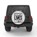 SASQUATCH LIVES MATTER SILVER CARBON FIBER TIRE COVER