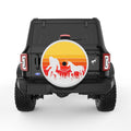 SASQUATCH WITH UNICORN PEARL  WHITE CARBON FIBER TIRE COVER