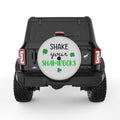 SHAKE YOUR SHAMROCKS SILVER CARBON FIBER TIRE COVER