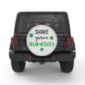 SHAKE YOUR SHAMROCKS BLACK TIRE COVER