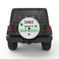 SHAKE YOUR SHAMROCKS SILVER CARBON FIBER TIRE COVER
