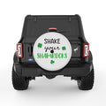 SHAKE YOUR SHAMROCKS PEARL  WHITE CARBON FIBER TIRE COVER