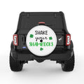 SHAKE YOUR SHAMROCKS WHITE TIRE COVER