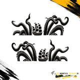 KRAKEN TENTACLES PIRATE SHIP SIDE GRAPHIC DRIVER & PASSENGER DECALS