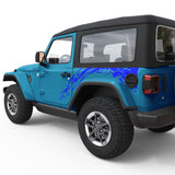 SIDE BACK SPLASH DOOR DECAL FITS 2018+ JEEP WRANGLER 2 DOOR JLU