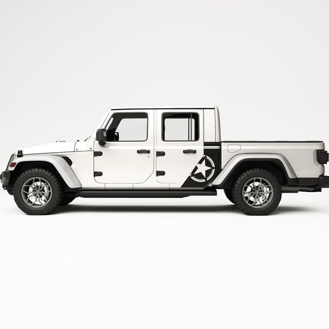 SIDE DOOR ARMY STAR SIDE GRAPHIC DECAL FITS JEEP GLADIATOR