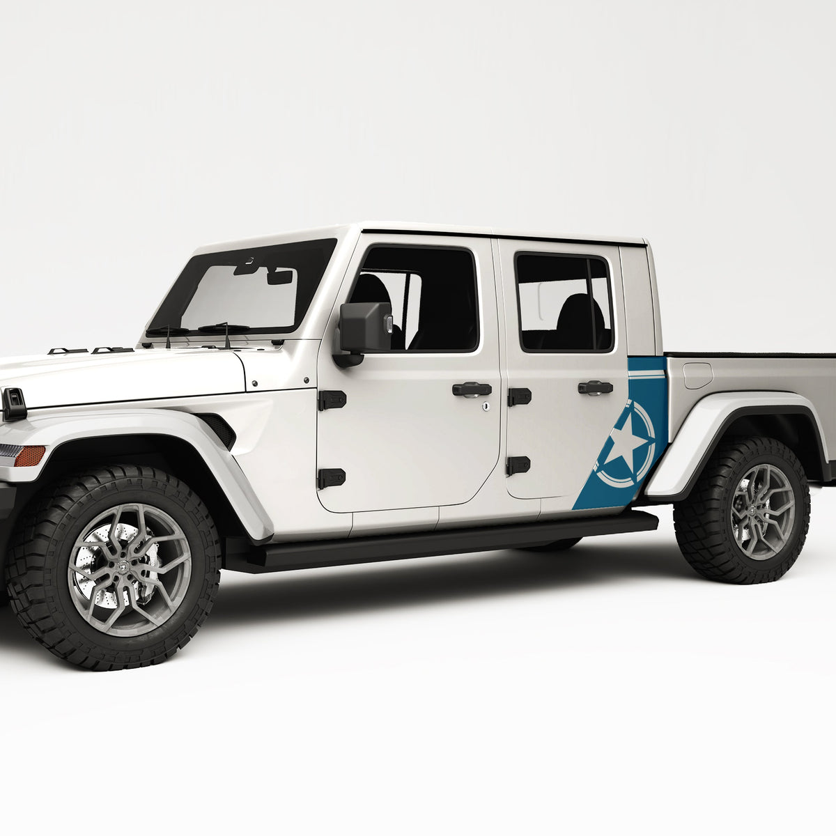Side Door Army Star Side Graphic Decal For Jeep Gladiator| Four Wheel ...