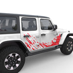 SIDE DOORS SPLASH GRAPHICS DOOR DECAL FITS 2005-2017 JEEP WRANGLER 4 DOOR JKU