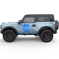 SKULL AND CROSSED SWORDS PIRATE JOLLY ROGER SIDE GRAPHIC DECAL FITS 2021+ FORD BRONCO 2 DOOR