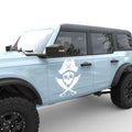 SKULL AND CROSSED SWORDS PIRATE JOLLY ROGER BODY GRAPHIC DECAL FITS 2021+ FORD BRONCO 4 DOOR