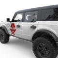 SKULL AND CROSSED SWORDS PIRATE JOLLY ROGER DOOR DECAL FITS 2021+ FORD BRONCO 4 DOOR