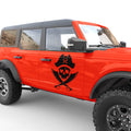 SKULL AND CROSSED SWORDS PIRATE JOLLY ROGER BODY GRAPHIC DECAL FITS 2024 FORD BRONCO 4 DOOR