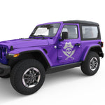 SKULL AND CROSSED SWORDS PIRATE JOLLY ROGER DECAL BODY GRAPHIC DECAL FITS 2018+ JEEP WRANGLER 2 DOOR JLU