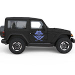 SKULL AND CROSSED SWORDS PIRATE JOLLY ROGER DECAL SIDE GRAPHIC DECAL FITS 2005-2017 JEEP WRANGLER 2 DOOR JK
