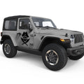 SKULL AND CROSSED SWORDS PIRATE JOLLY ROGER DECAL BODY GRAPHIC DECAL FITS 2005-2017 JEEP WRANGLER 2 DOOR JKU
