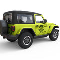 SKULL AND CROSSED SWORDS PIRATE JOLLY ROGER DECAL DOOR DECAL FITS 2005-2017 JEEP WRANGLER 2 DOOR JKU