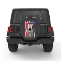 SKULL INDEPENDENCE DAY HAT BLACK CARBON FIBER TIRE COVER