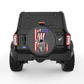 SKULL INDEPENDENCE DAY HAT BLACK CARBON FIBER TIRE COVER