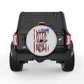 SKULL INDEPENDENCE DAY HAT SILVER CARBON FIBER TIRE COVER