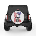 SKULL INDEPENDENCE DAY HAT PEARL  WHITE CARBON FIBER TIRE COVER