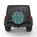 SNOWMEN AND TREES BUNDLE PEARL  WHITE CARBON FIBER TIRE COVER