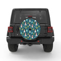 SNOWMEN AND TREES BUNDLE BLACK CARBON FIBER TIRE COVER
