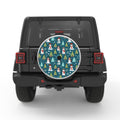SNOWMEN AND TREES BUNDLE SILVER CARBON FIBER TIRE COVER