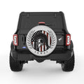 SPARTAN AMERICAN SOLDIER SILVER CARBON FIBER TIRE COVER