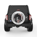 SPARTAN AMERICAN SOLDIER PEARL  WHITE CARBON FIBER TIRE COVER