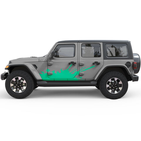 SPLASH SIDE GRAPHIC DECAL FITS 2018+ JEEP WRANGLER 4 DOOR JLU
