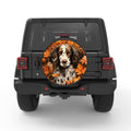SPRINGER SPANIEL FALL PEARL  WHITE CARBON FIBER TIRE COVER