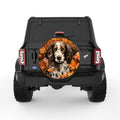 SPRINGER SPANIEL FALL BLACK TIRE COVER