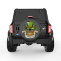 ST PATRICKS DAY SKULL BLACK CARBON FIBER TIRE COVER
