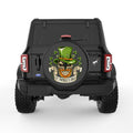 ST PATRICKS DAY SKULL BLACK TIRE COVER