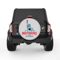 STATUE OF LIBERTY INDEPENDENCE DAY SILVER CARBON FIBER TIRE COVER