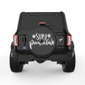 STAY PAWSITIVE BLACK TIRE COVER