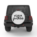 STAY PAWSITIVE SILVER CARBON FIBER TIRE COVER