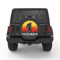 STOP FOLLOWING ME SASQUATCH BLACK CARBON FIBER TIRE COVER