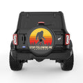 STOP FOLLOWING ME SASQUATCH BLACK CARBON FIBER TIRE COVER