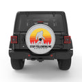 STOP FOLLOWING ME SASQUATCH WHITE TIRE COVER