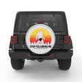 STOP FOLLOWING ME SASQUATCH SILVER CARBON FIBER TIRE COVER