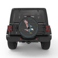 STRONG AND BRAVE AMERICAN EAGLE BLACK CARBON FIBER TIRE COVER