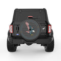 STRONG AND BRAVE AMERICAN EAGLE BLACK CARBON FIBER TIRE COVER