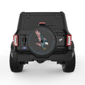 STRONG AND BRAVE AMERICAN EAGLE BLACK TIRE COVER