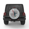 STRONG AND BRAVE AMERICAN EAGLE WHITE TIRE COVER