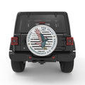 STRONG AND BRAVE AMERICAN EAGLE BLACK TIRE COVER