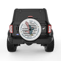 STRONG AND BRAVE AMERICAN EAGLE PEARL  WHITE CARBON FIBER TIRE COVER