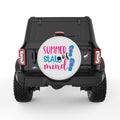 SUMMER STATE OF MIND PEARL  WHITE CARBON FIBER TIRE COVER