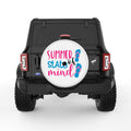SUMMER STATE OF MIND WHITE TIRE COVER