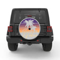 SUMMER VIBES PALM TREES WHITE TIRE COVER